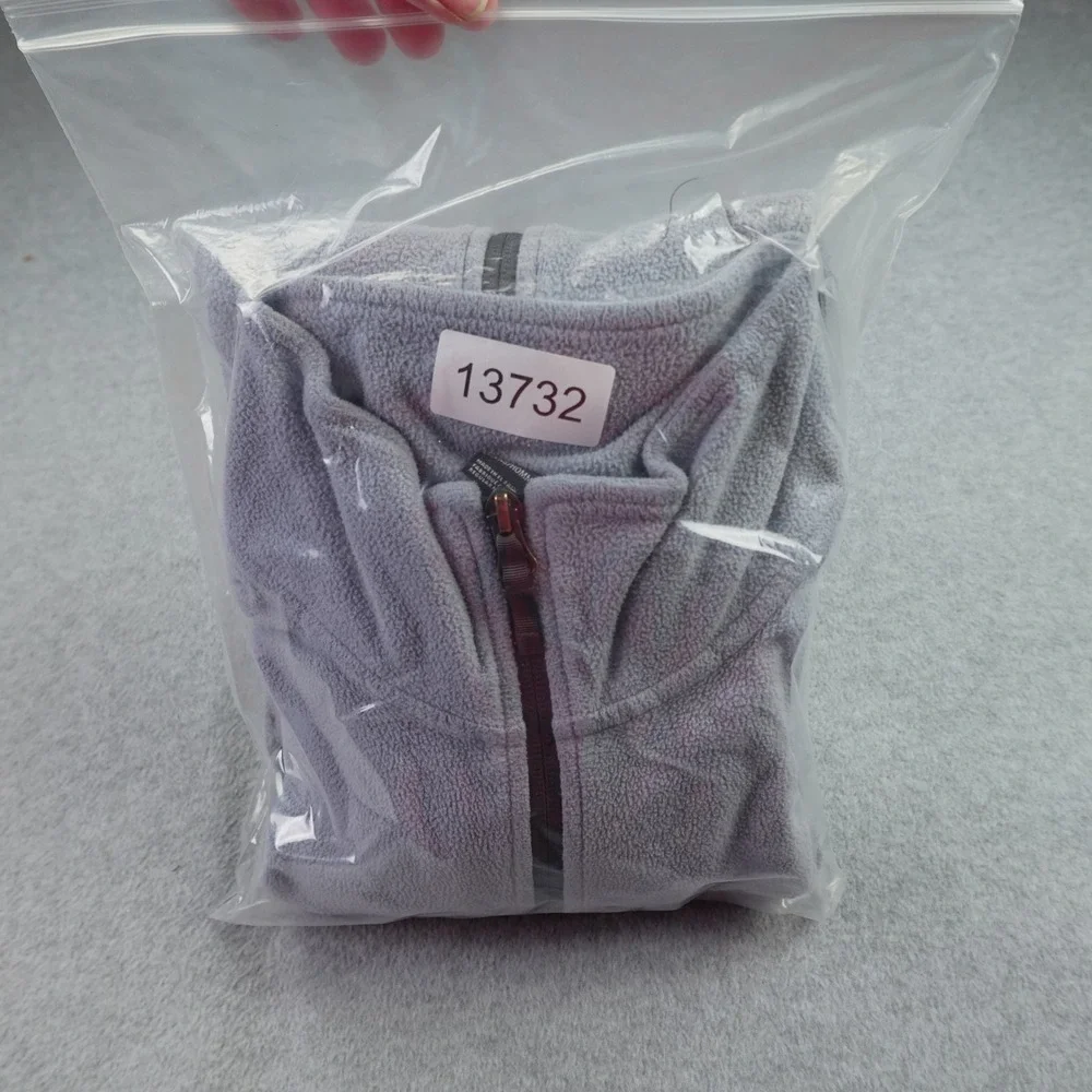 The North Face Jacket Mens Medium Gray Casual Full Zip Fleece Outdoor